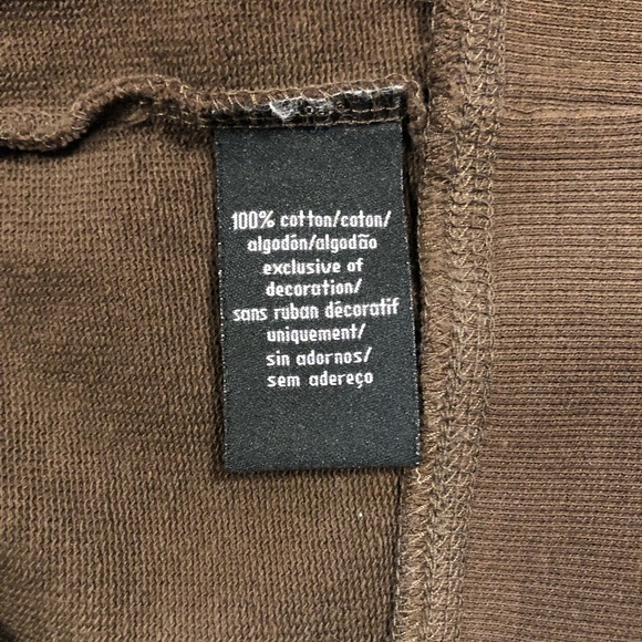 Calvin Klein Women’s Long Sleeve 100% Cotton Full Zip Hoodie Brown Sweatshirt L - Picture 10 of 11